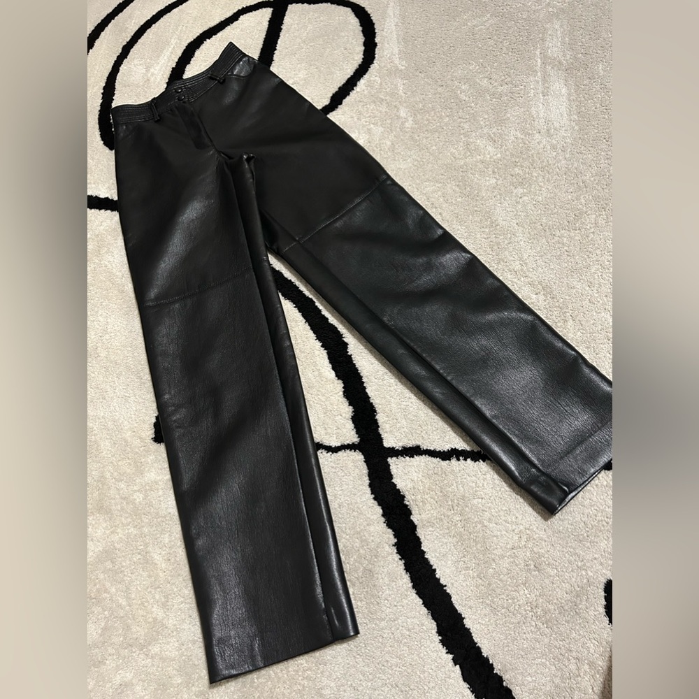 Black Vegan Leather Pants